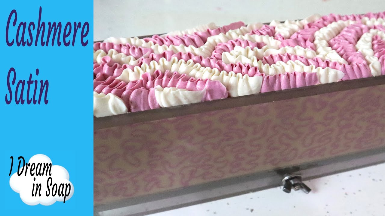 CASHMERE SATIN cold process soap ~ cold process soap piping ~ cold process soap making tutorial