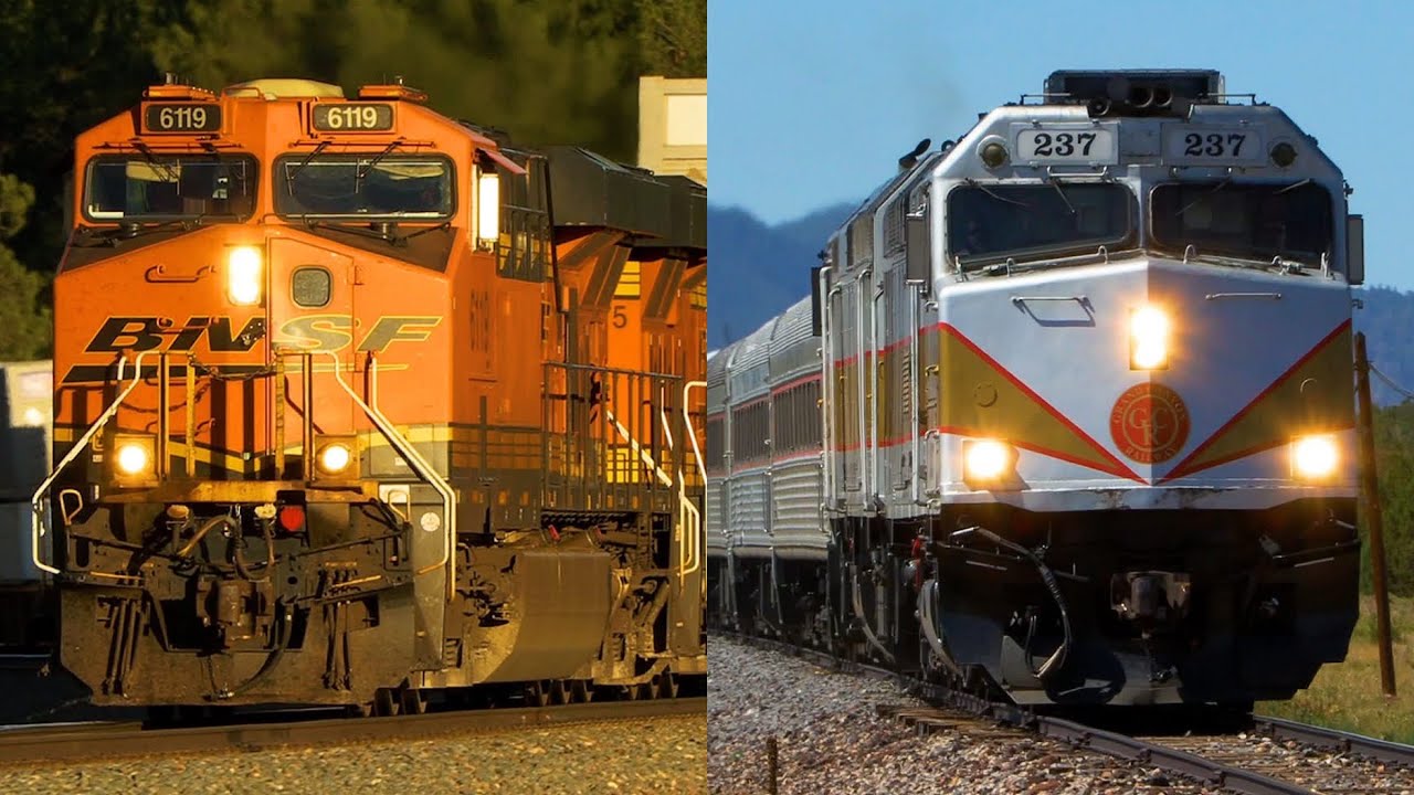 HORN ECHOES! BNSF & Grand Canyon Trains