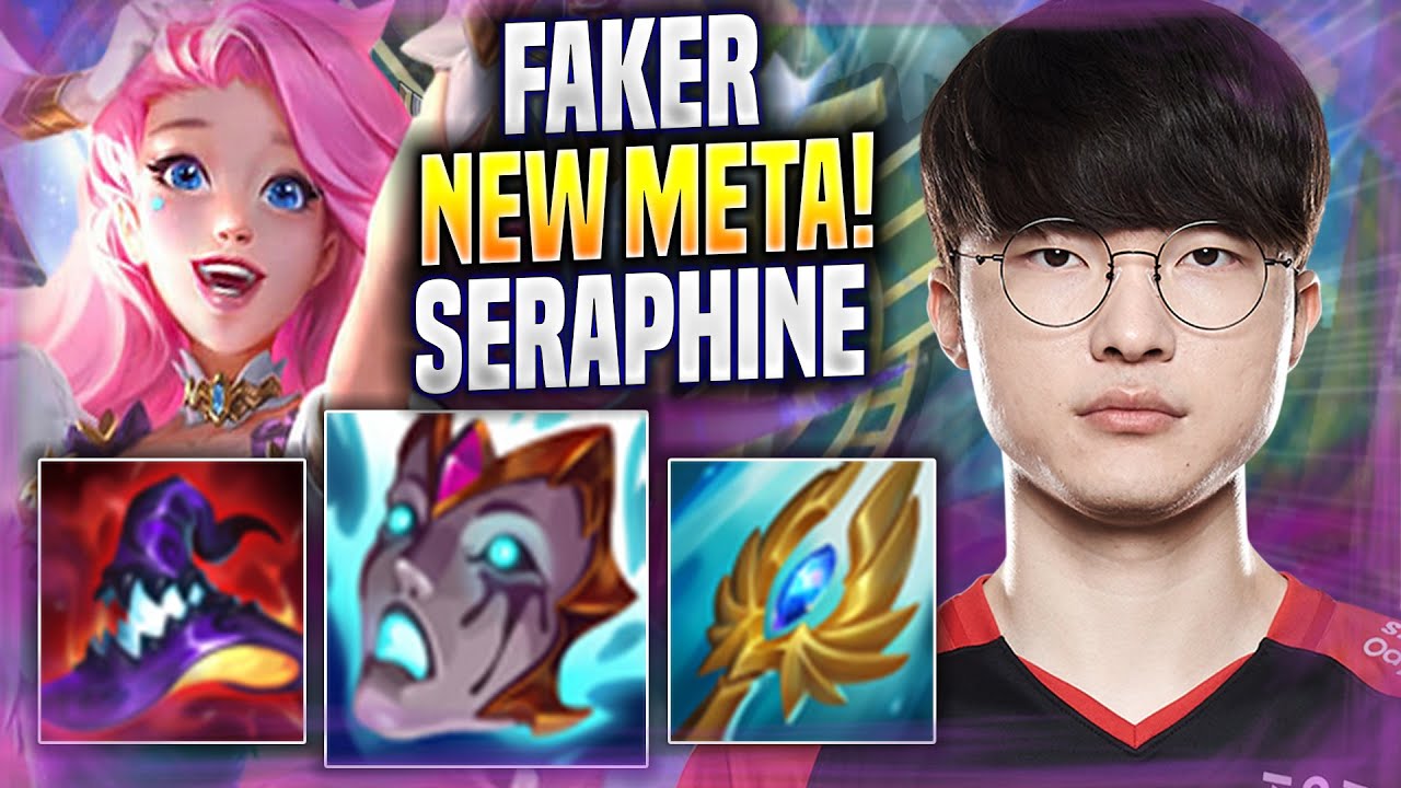 FAKER CRAZY NEW META SERAPHINE MID! - T1 Faker Plays Seraphine MID vs Corki! | Season 2022