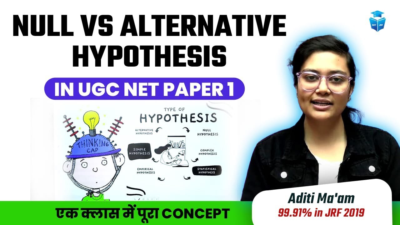 NTA UGC NET 2023 Paper 1 | Null v/s Alternative Hypothesis | Research aptitude by Aditi mam |JRFAdda
