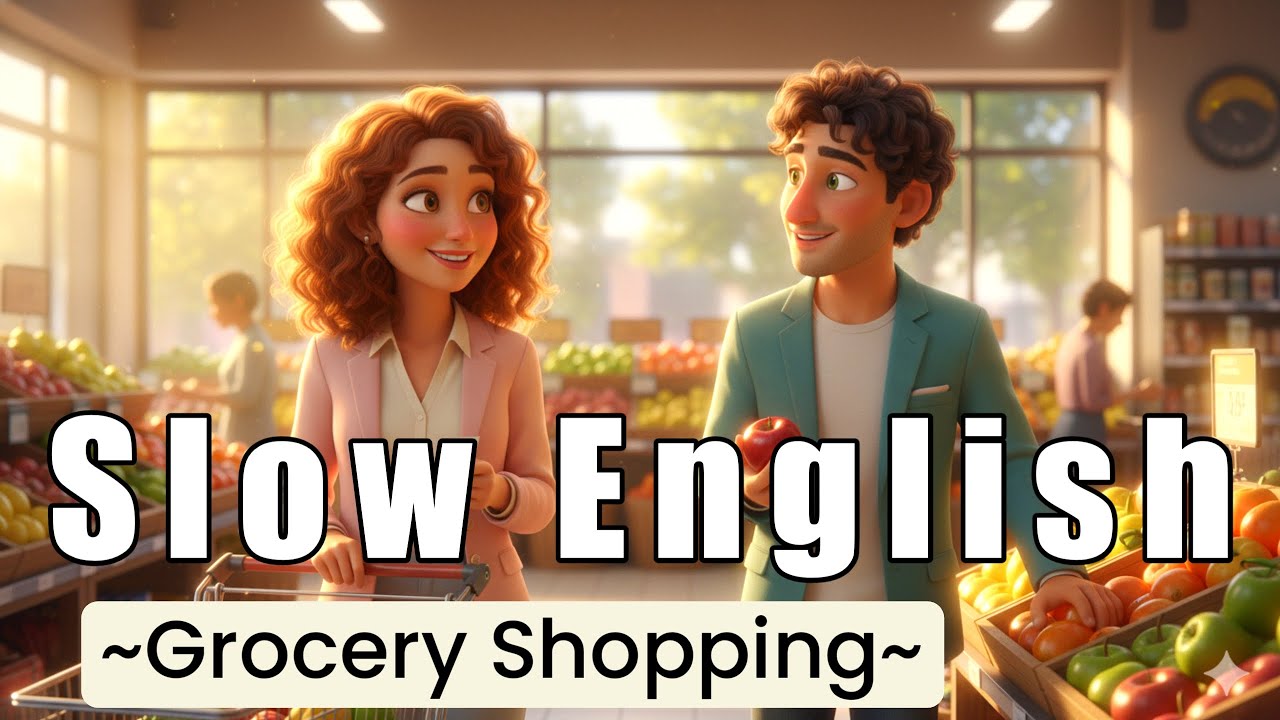 Daily English Conversation at the Supermarket | Grocery Shopping Story | Real-Life English (A1-A2)