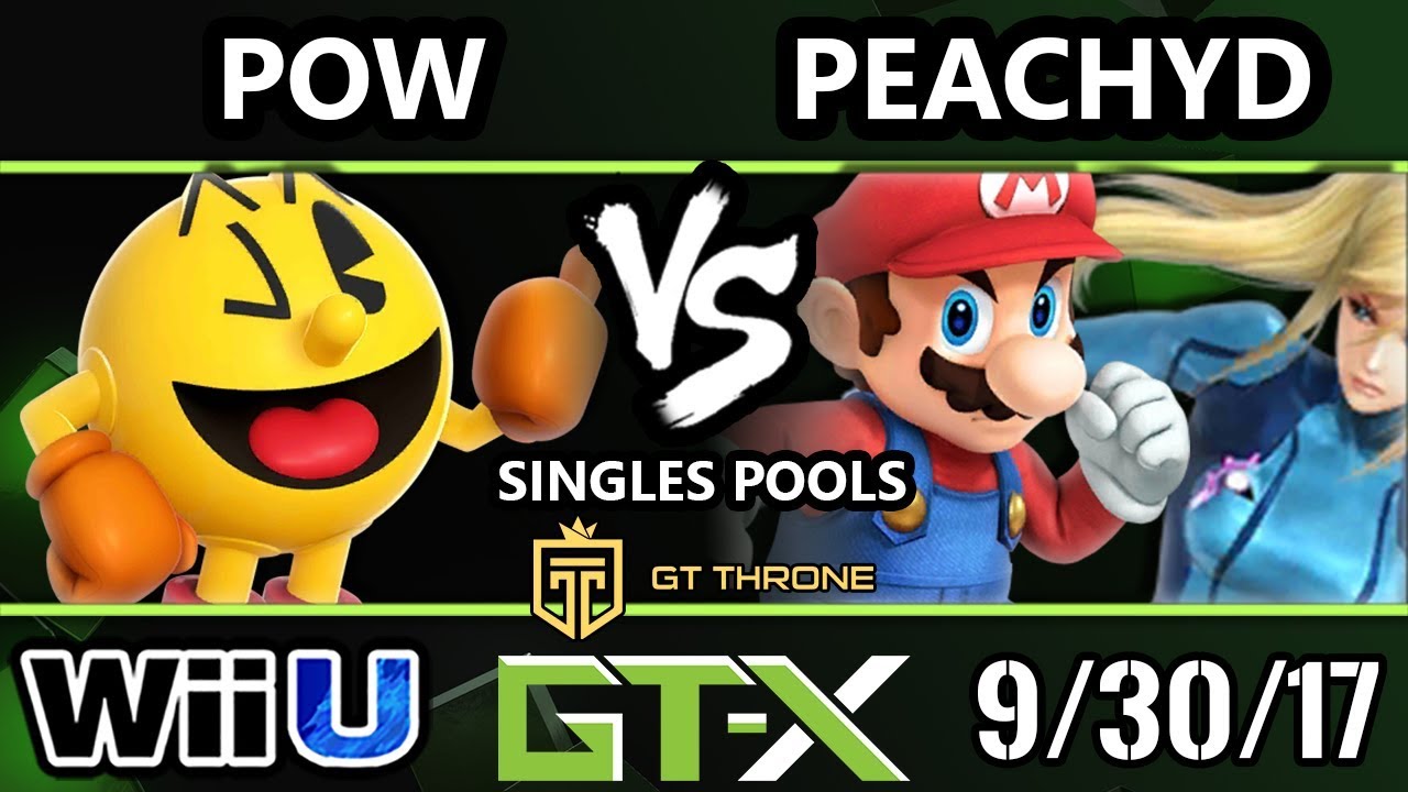 GTX 2017 Smash 4 - Pow (Pac-Man) Vs. PeachyD (ZSS, Mario) - Wii U Pools