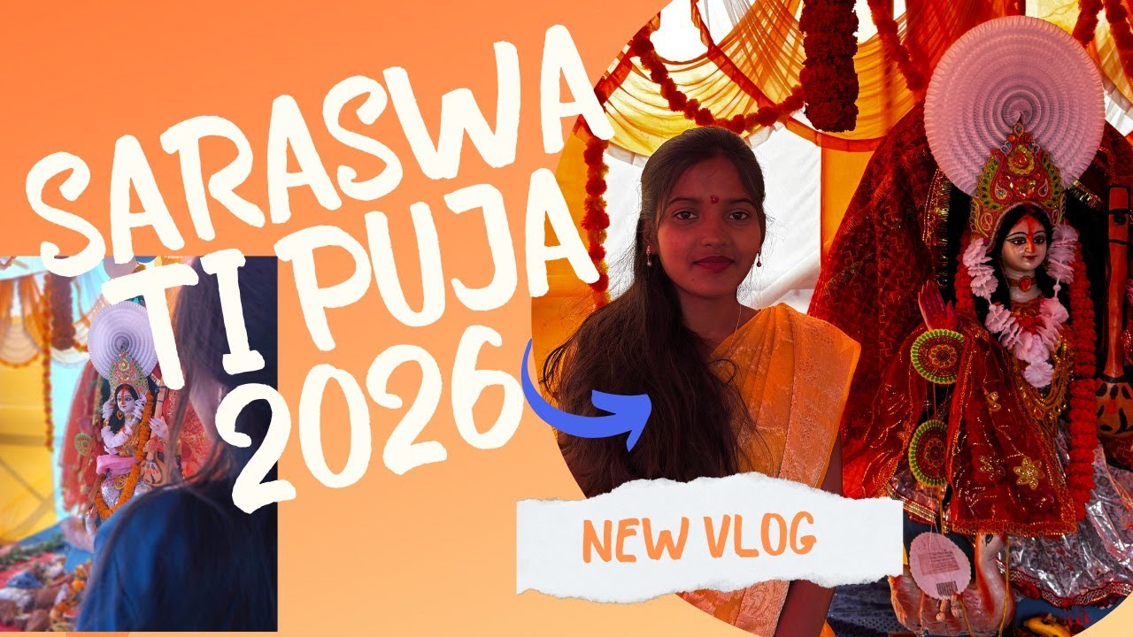 🌼 Saraswati Puja 2026 Vlog | Late Upload But Full of Blessings🙏🏼✨ #vlogs#saraswatipuja#ViralVideo