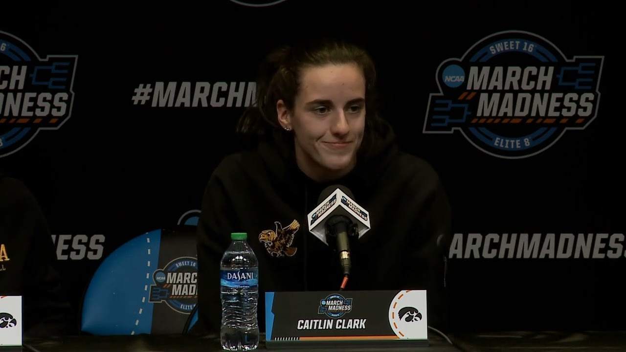 Iowa women's basketball press conference with Clark, Czinano and Marshall ahead of Sweet 16