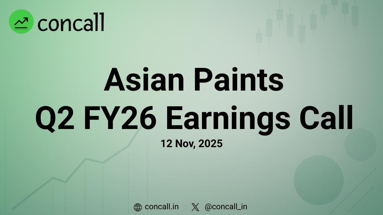 Asian Paints Q2 FY26 Earnings Conference Call | Concall.in