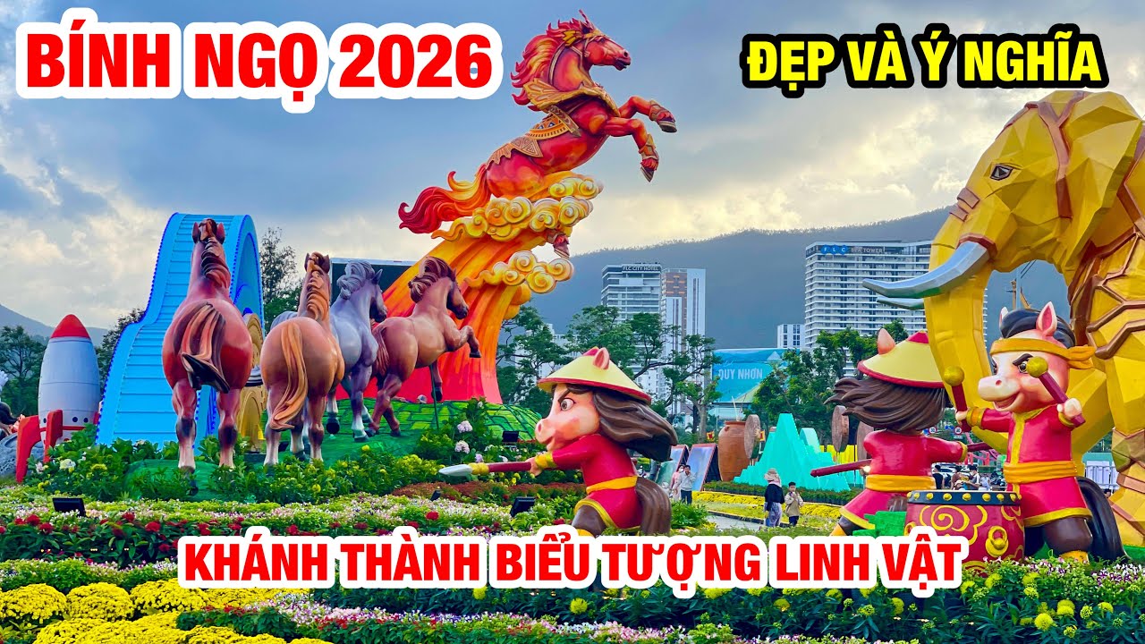 QUY NHƠN KHÁNH THÀNH BIỂU TƯỢNG LINH VẬT XUÂN BÍNH NGỌ 2026