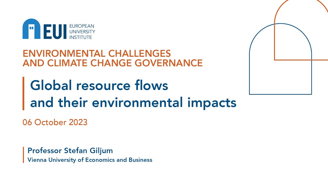 Global resource flows and their environmental impacts.