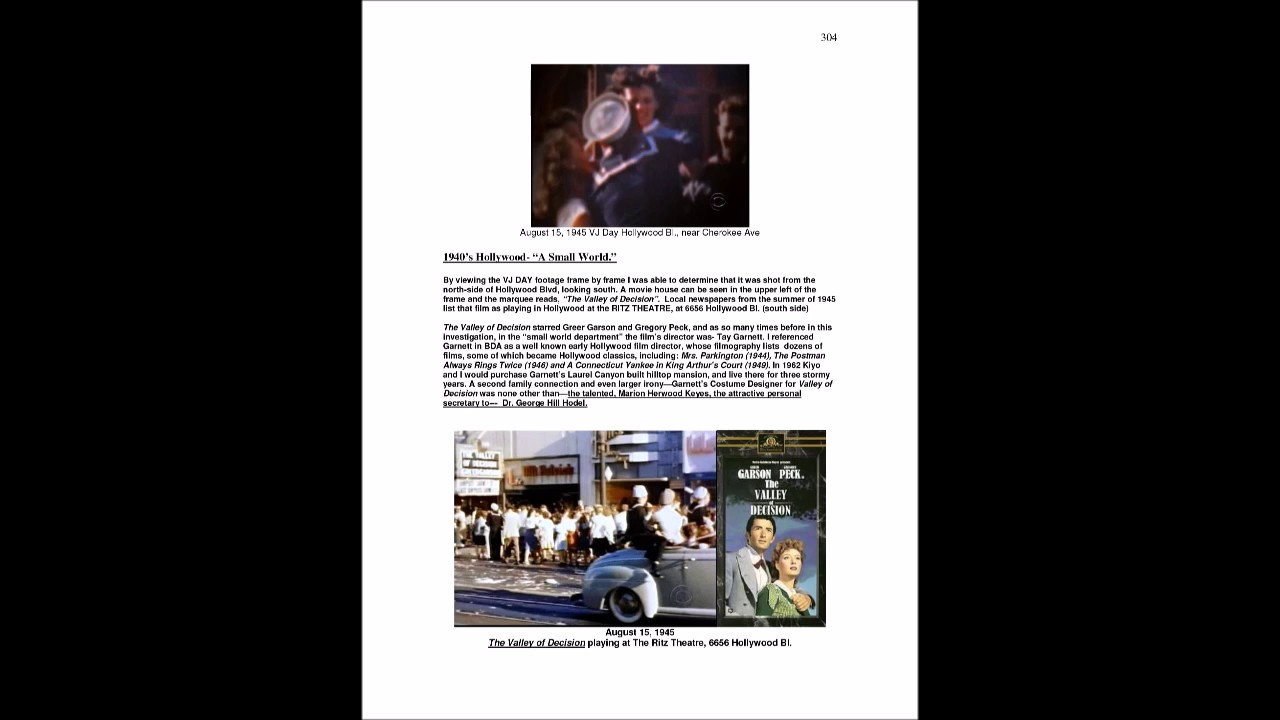 Rare Elizabeth Short " Black Dahlia" Film Footage VJ Day Hollywood