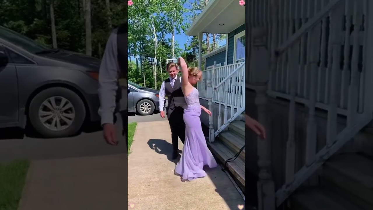 These reactions are so sweet. #promfristlook #promdress #fristlook #prom2025 #fyp