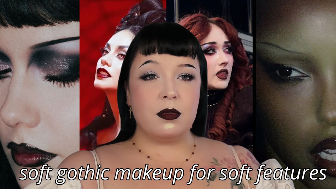 мягкий готический макияж для мягких черт лица