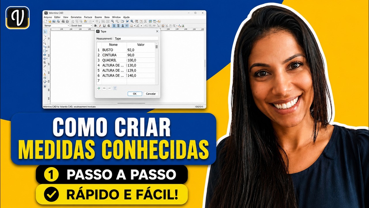 Como criar as Medidas conhecidas na Tape | Valentina CAD