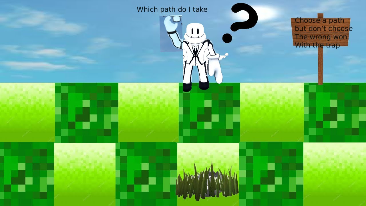 Playing trap run in Roblox!