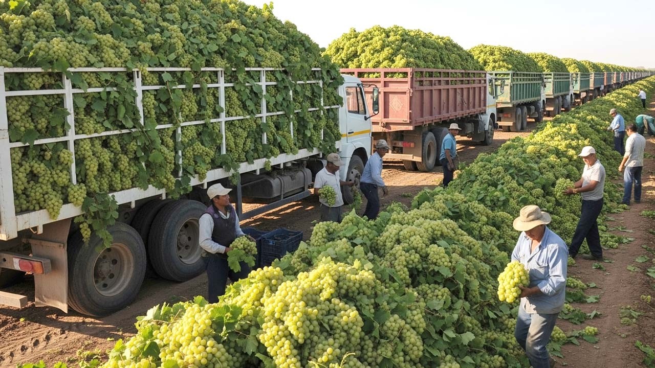 You’ve Never Seen This Before - How Billions of Grapes Are Grown, Harvested, and Processed Every Day