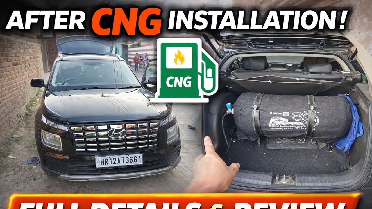 Hyundai venue  cng installation.🫡