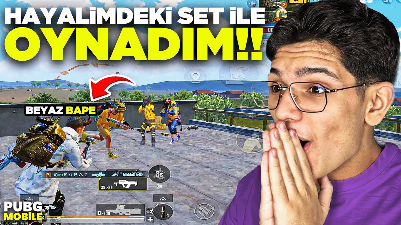 HAYALİMDEKİ SETLE OYNADIM! BEYAZ BAPE😲 - PUBG MOBİLE