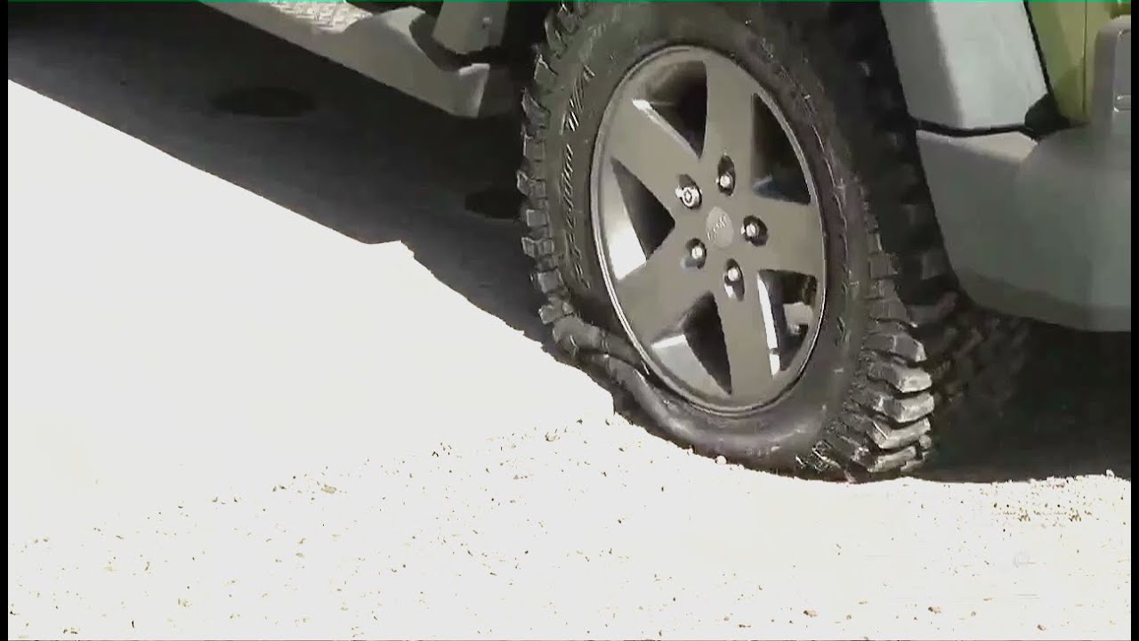 Jeep Driving on flat tires
