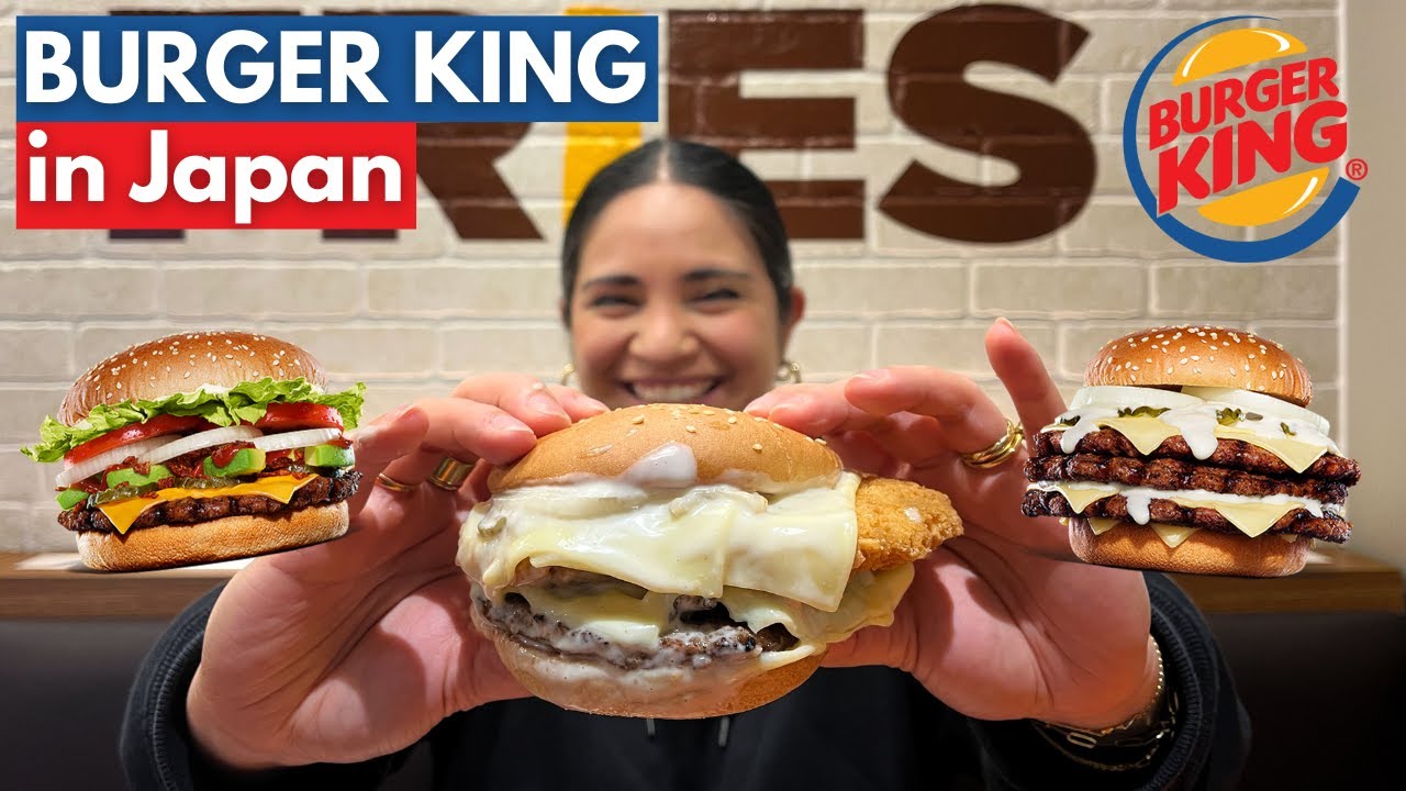 I tried some of Burger King Japan's specialty burgers! Were they delicious?? SO MUCH CHEESE.
