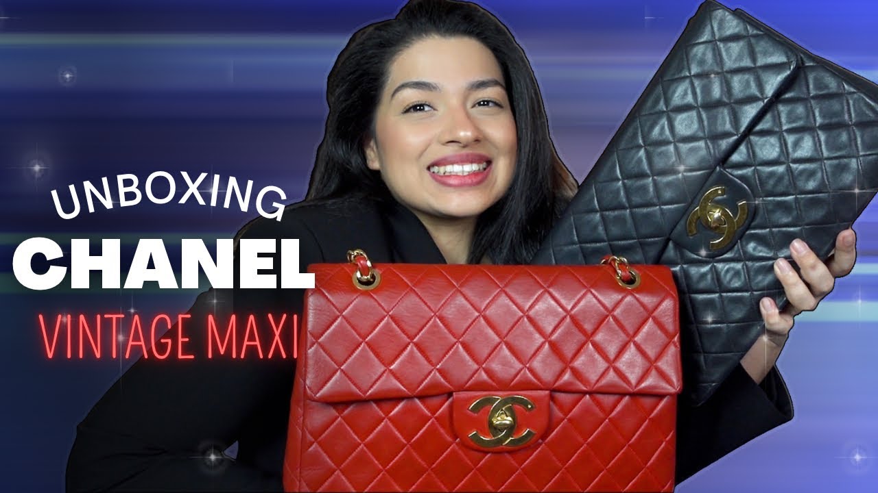 VINTAGE CHANEL MAXI BAG - IF YOU LOVE RED AND CHANEL, YOU'LL DIE FOR THIS ONE ❤️