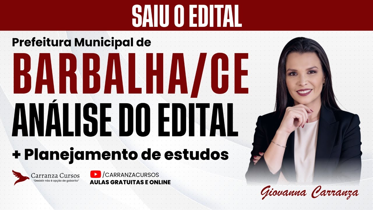 Concurso Barbalha-CE | Análise do Edital e Planejamento de Estudos Prefeitura