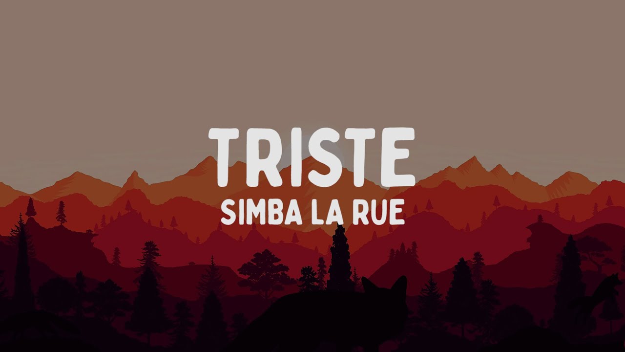 Simba La Rue - TRISTE (Testo/Lyrics)