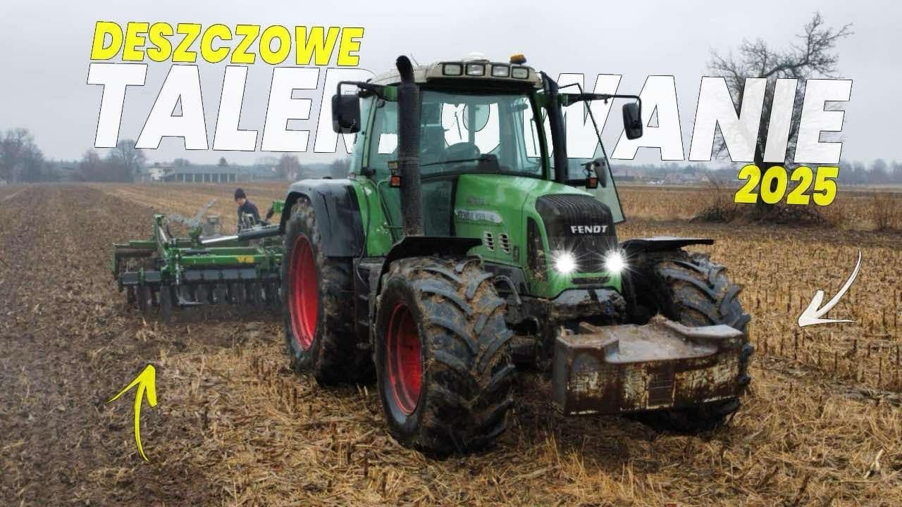 🔥DESZCZOWE TALERZOWANIE 2025 PO KUKURYDZY🔥FENDT 820 VARIO TMS🔥FENDT DAŁ RADE⁉️🔥