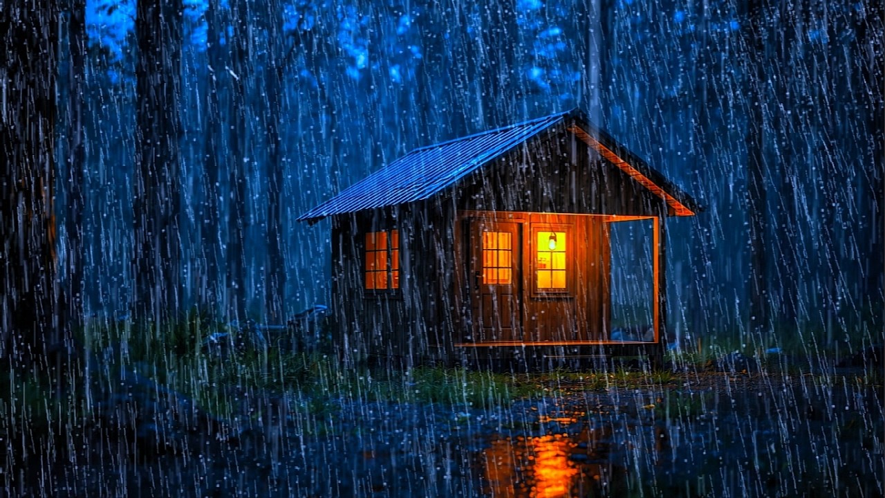 Rain Sounds for Sleeping 24/7 - Soothing Heavy Rain & Thunder for Insomnia Relief