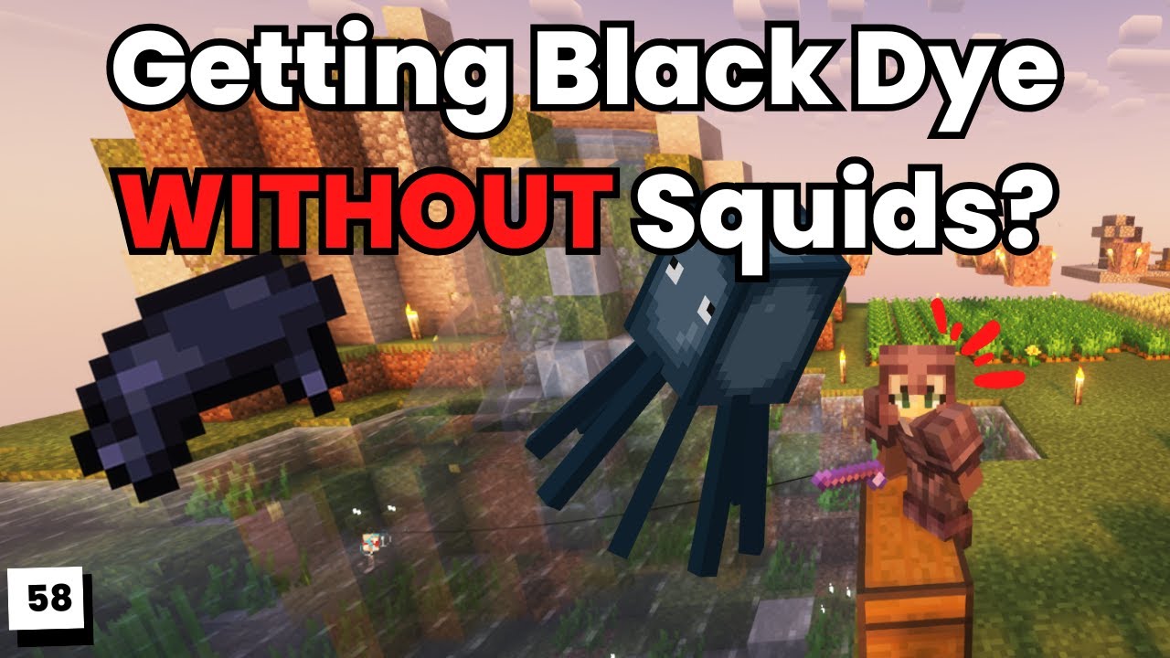 Getting Black Dye WITHOUT Squids? - One Block Minecraft 58