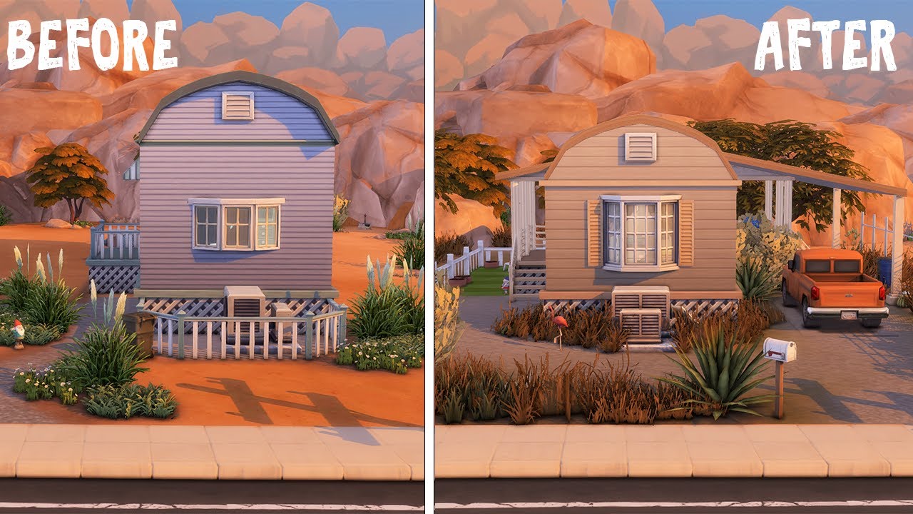 Johnny's Trailer 🎙 || Renovating Base Game || The Sims 4: Speed Build