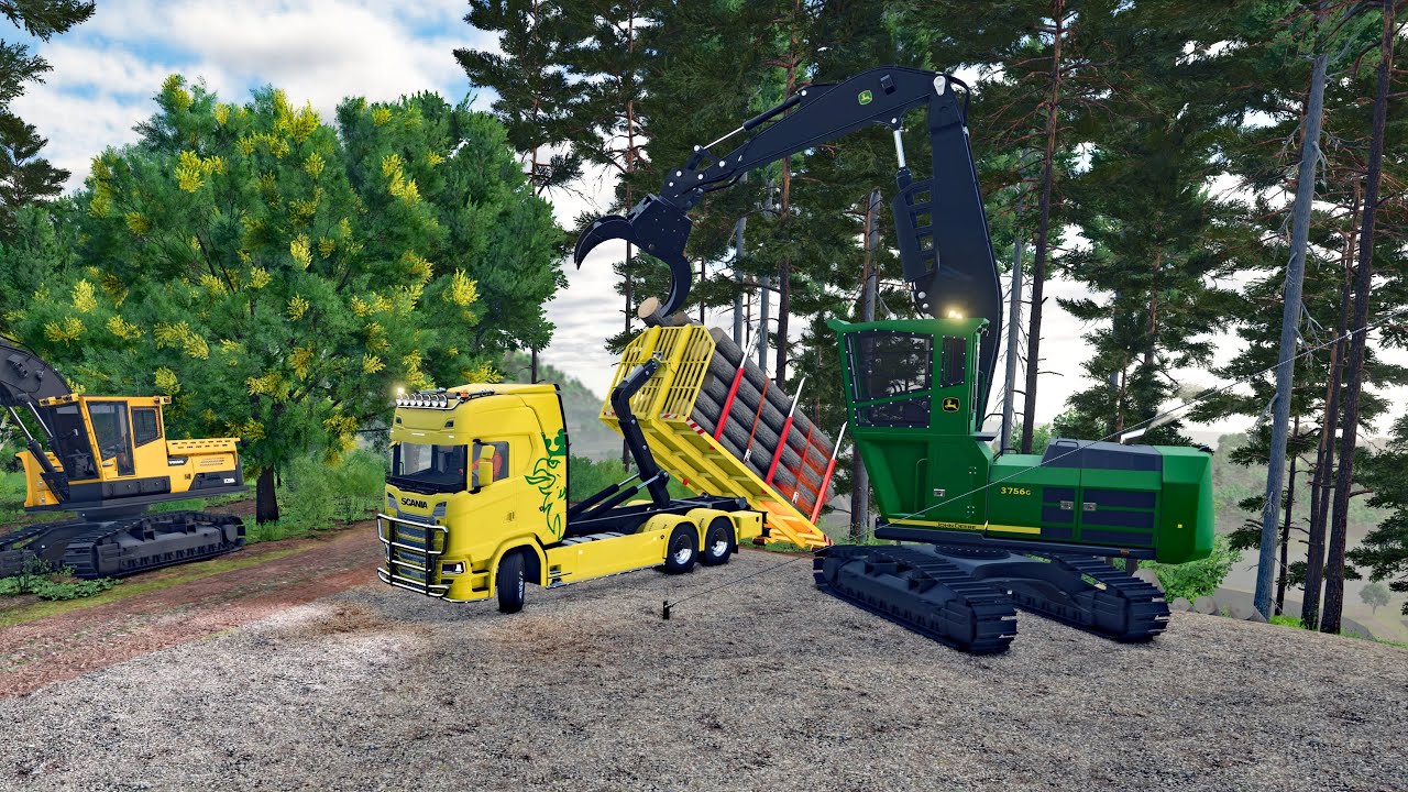 FS25 - Карта Hutan Pantai 050 - Лесное хозяйство, сельское хозяйство и строительство - LS25