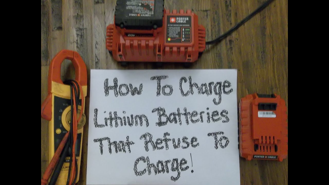 How to charge Porter Cable 20V Lithium Batterys that wont charge! Easy! 
