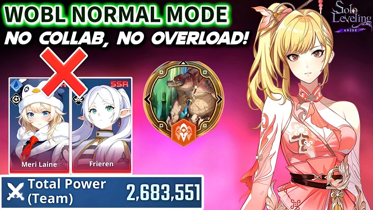 F2P NO MERI LAINE, NO FRIEREN LOW TP WOBL CLEAR CUIMIN STAGE WITH WATER CHA