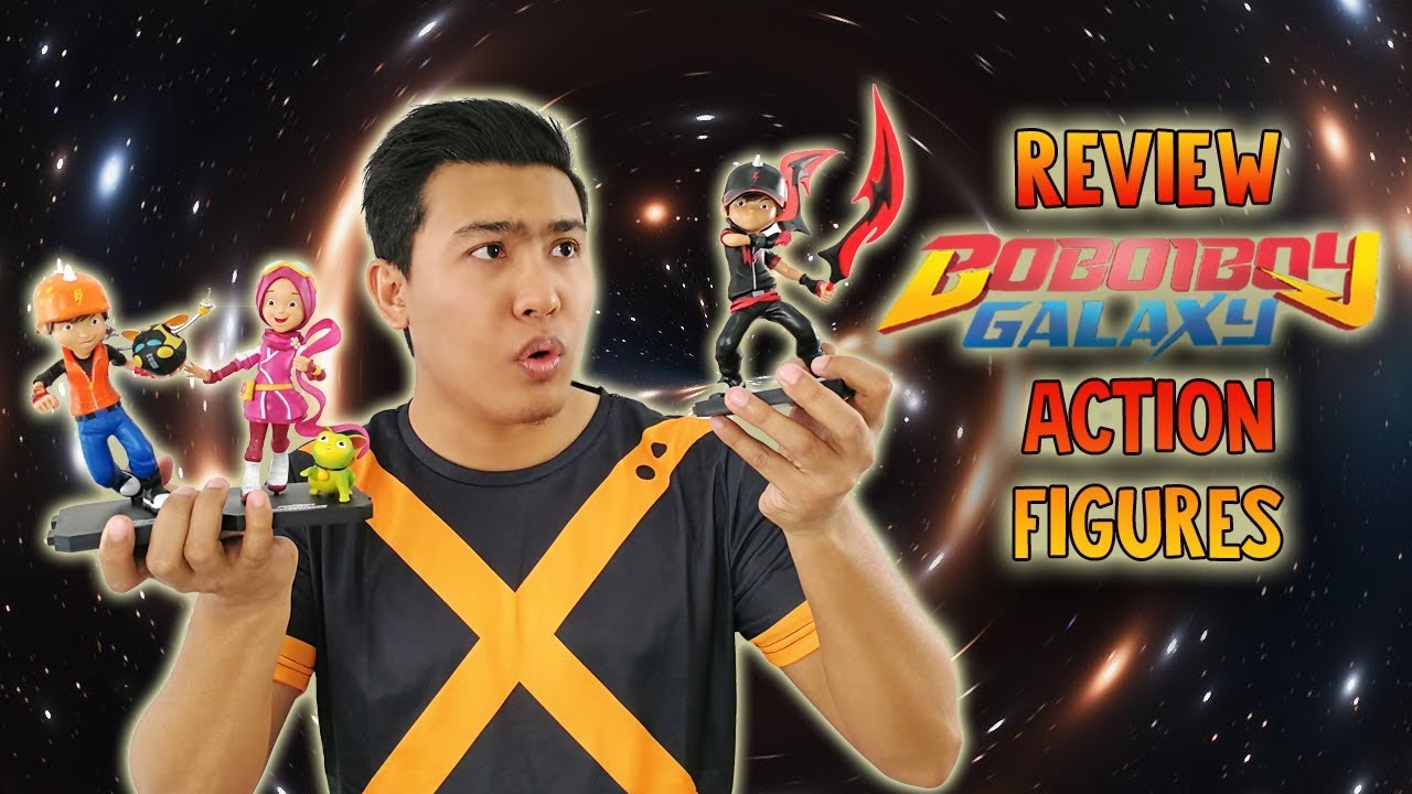 TERBAIK! Boboiboy Galaxy Action Figures : Ochobot, Yaya & Cattus, Halilintar - Unboxing & Review