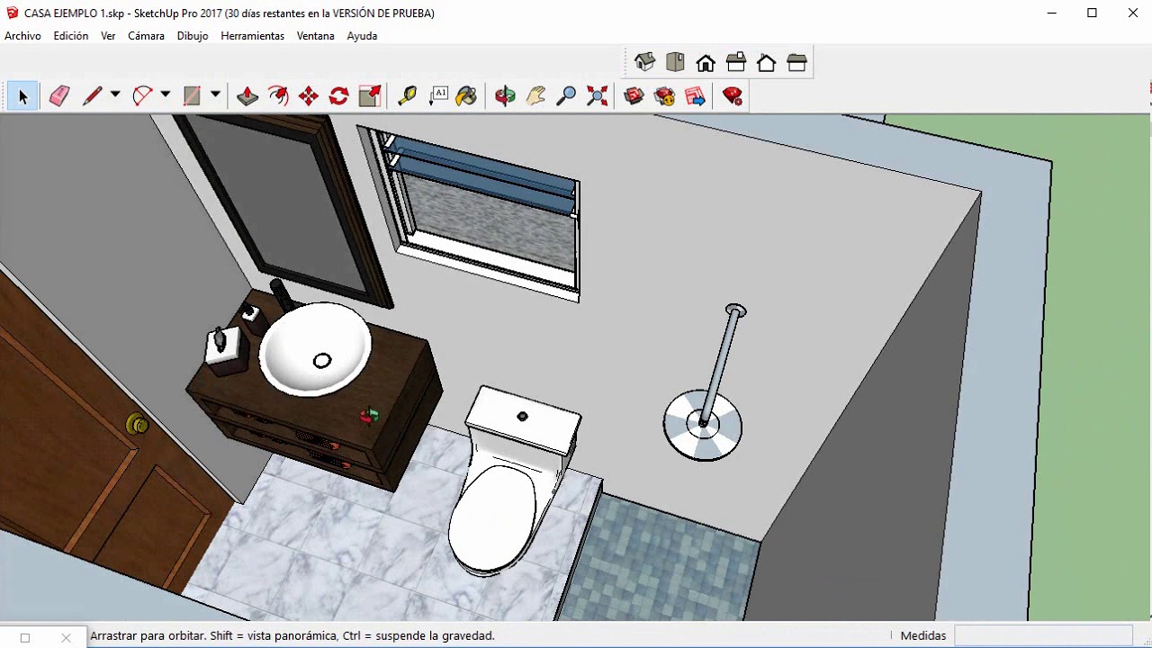 Dibujar en Sketchup  PARTE 2 (Textura de piso - Techo)