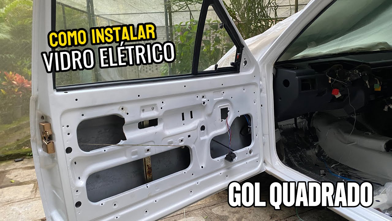 INSTALEI VIDRO ELÉTRICO NO GOL QUADRADO! Como fazer a parte elétrica simples✅