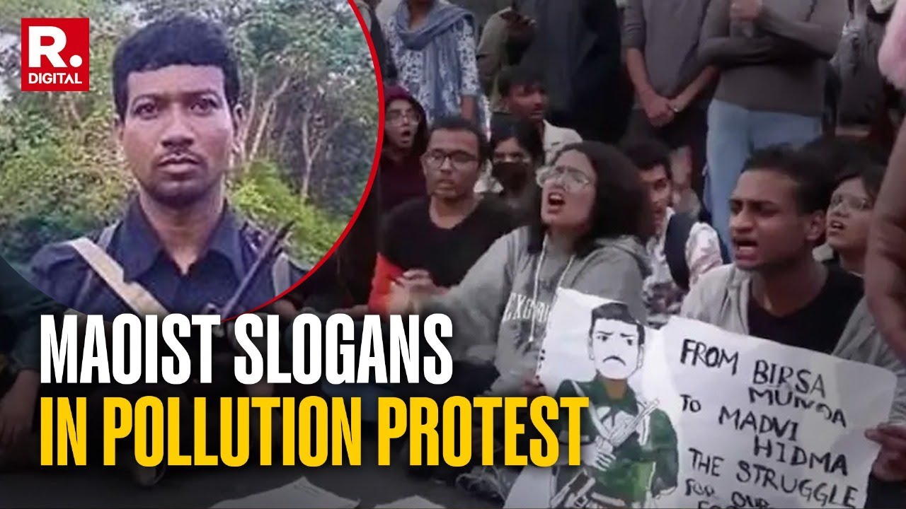 Delhi Air Pollution Protest: Posters Supporting Late Maoist Madvi Hidma On Display