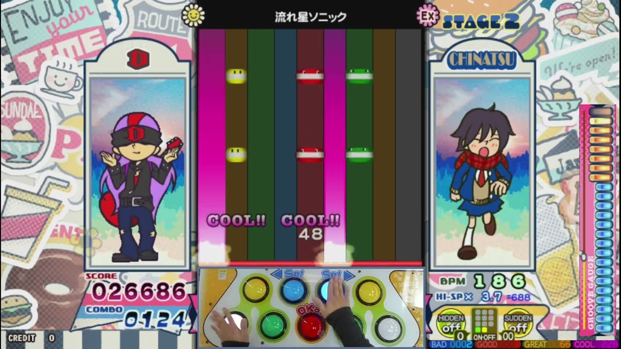 Pop'n Music Jam & Fizz 流れ星ソニック (J-EMO) EX 40