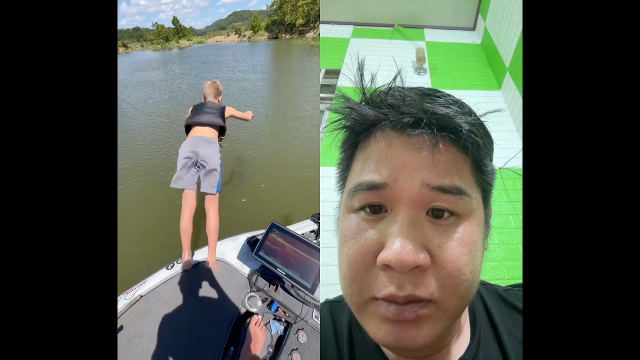 The boy's direct way of catching fish #catchingfish #fishing #collab #videoshort #viralvideo