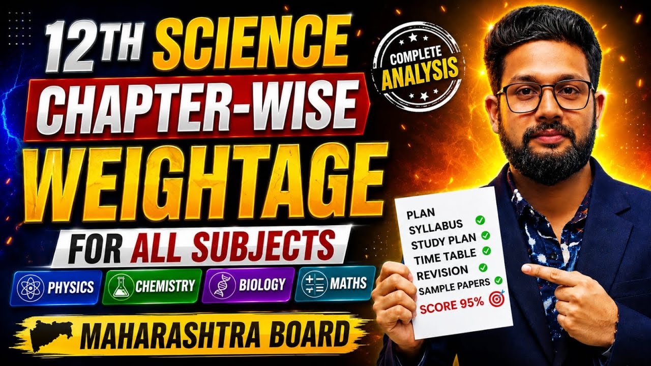 12th Science Chapter Wise Weightage for All Subjects | JR College |