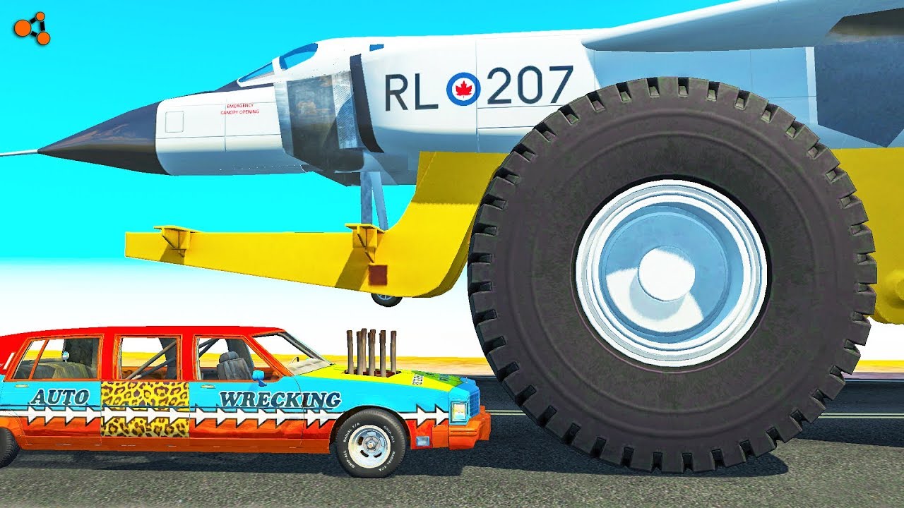 Beamng drive - Giants Machines Crushes Cars #6