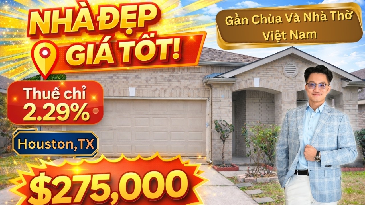 #7 Cơ Hội Hiếm! Nhà Đẹp Giá Rẻ Houston–Thuế Thấp- Gần Chùa Và Nhà Thờ Việt Nam-Vị Trí Cực Thuận Tiện
