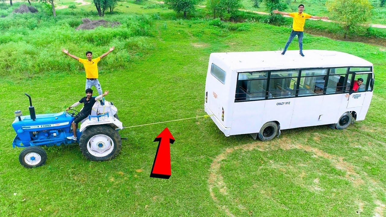Bus VS Tractor Power Test | ट्रैक्टर और बस में से कौन जीतेगा?