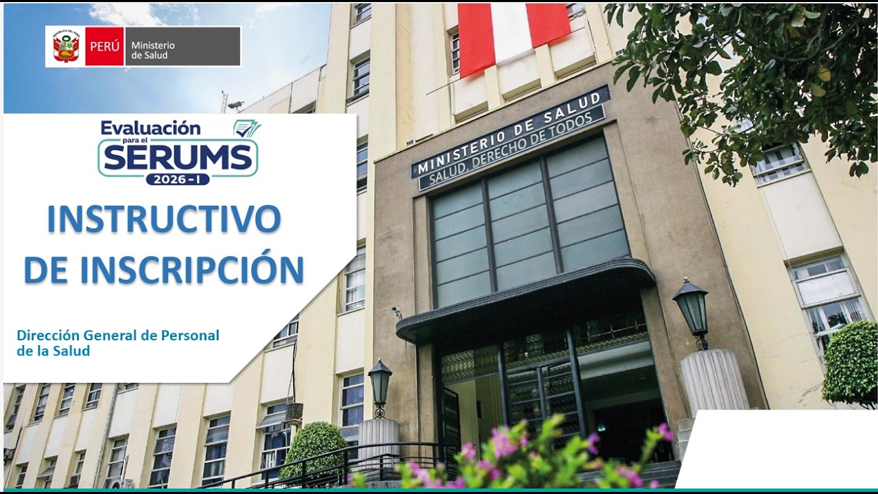 PROCESO DE INSCRIPCION A LA EVALUACIÓN SERUMS 2026 #minsa #ENCAPS #serums #educacion