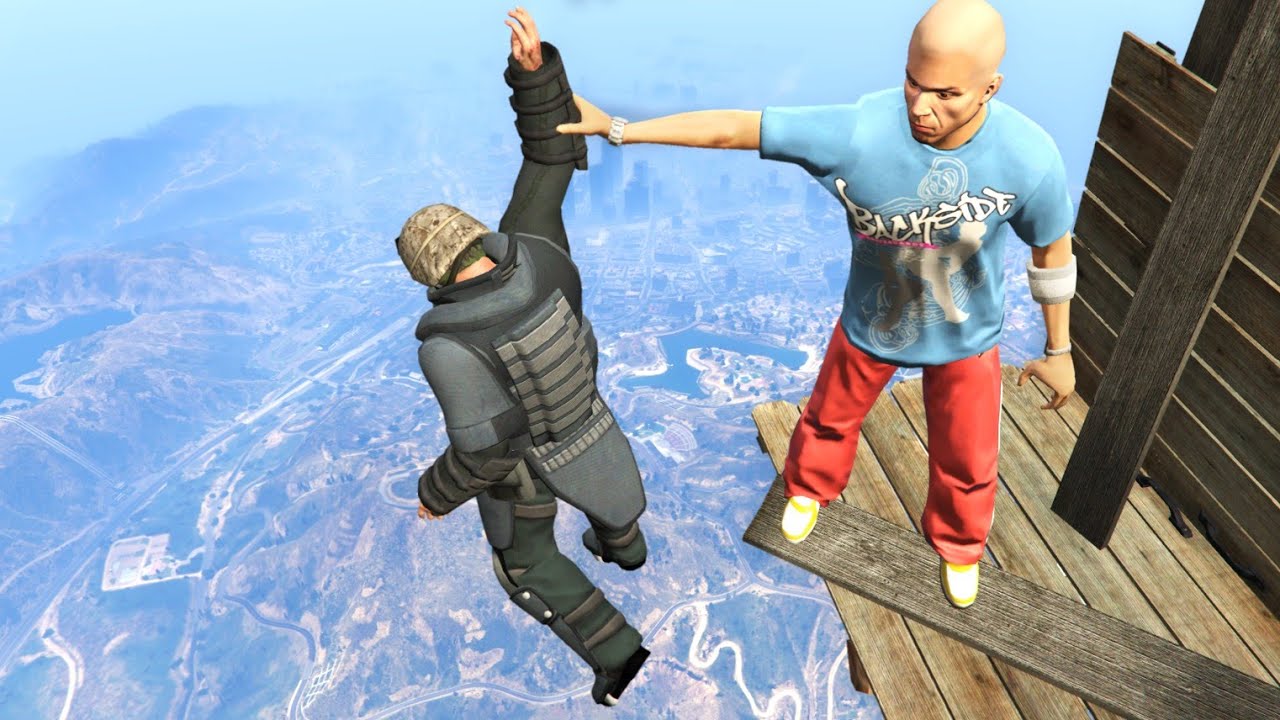 GTA 5 Funny/Crazy Ragdolls episode 8 (Heavy Suit Trevor)