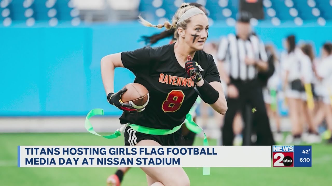 Titans hosting girls flag football media day at Nissan Stadium