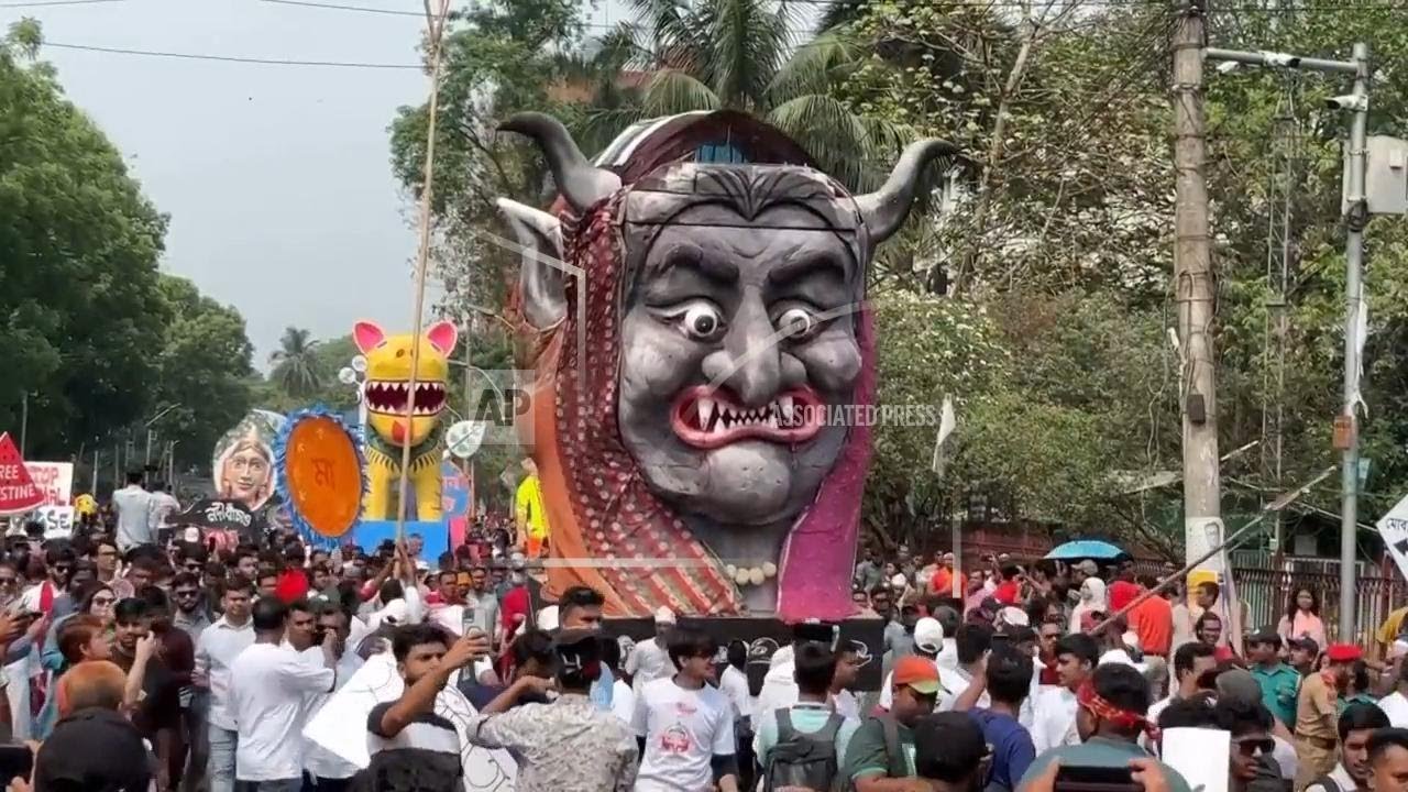 Bangladeshis fill streets of Dhaka for colourful Bengali New Year procession