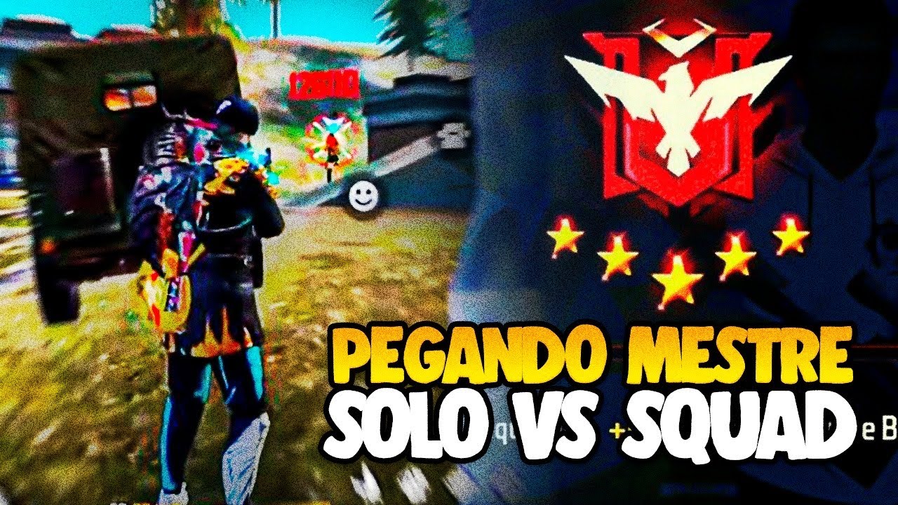 JOGANDO SOLO VS SQUAD ATÉ CHEGAR A PATENTE MESTRE - FREE FIRE