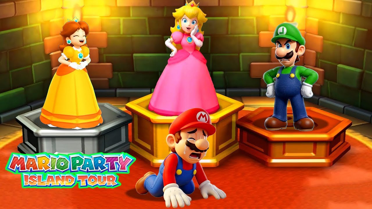 Mario Party Island Tour + Star Rush - Daisy vs Peach vs Mario vs Luigi (Master CPU)