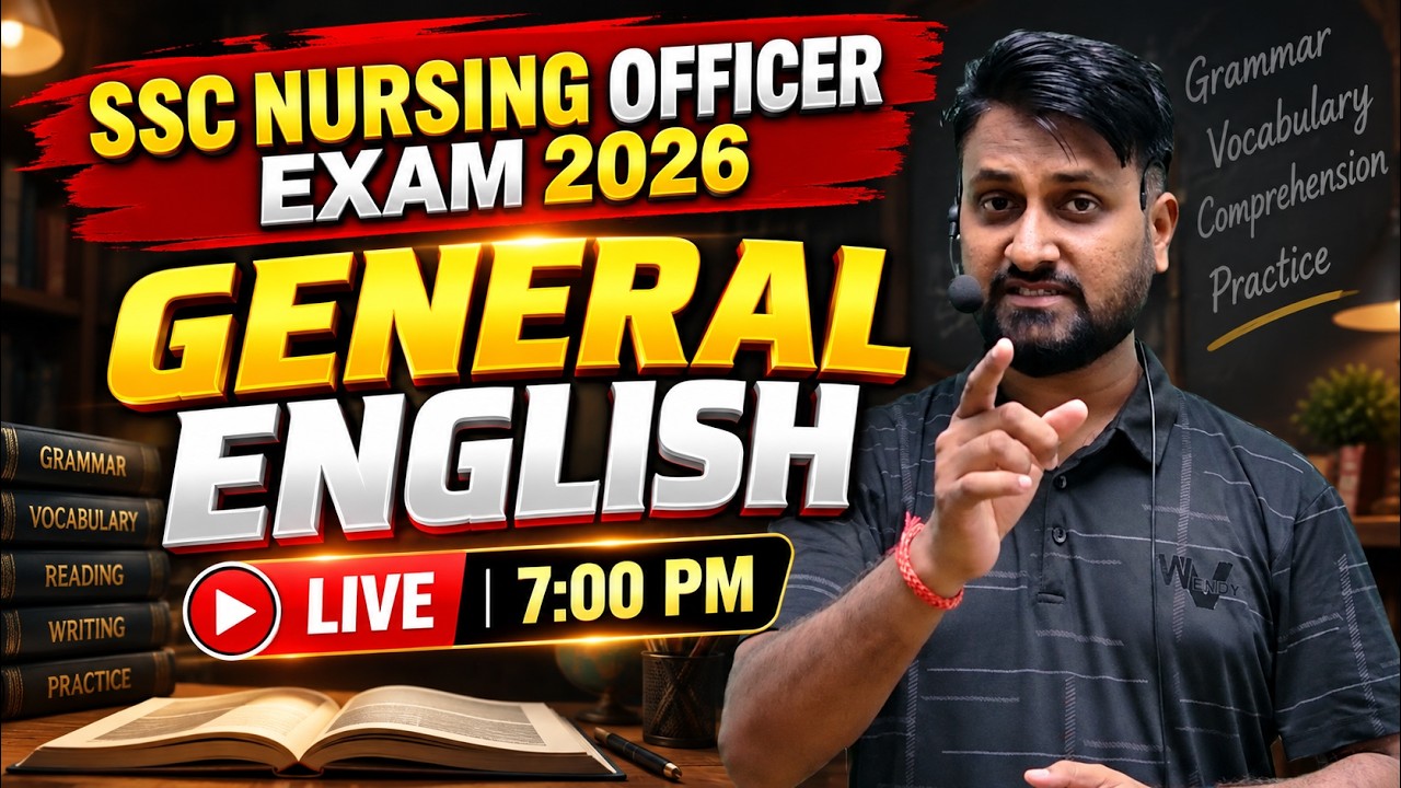 SSC Nursing Officer 2026 🔥 Last Minute English Revision | Exam से पहले जरूर देखें | BY: Jitendra sir