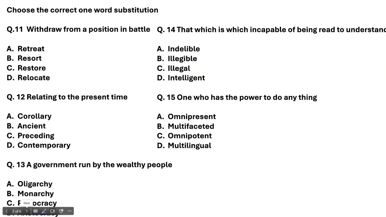 SSC MTS 2026 || VOCABULARY CLESSES || MOST EXPECTED VOCABULARY || #SSCMTS #SSC #MTS2026