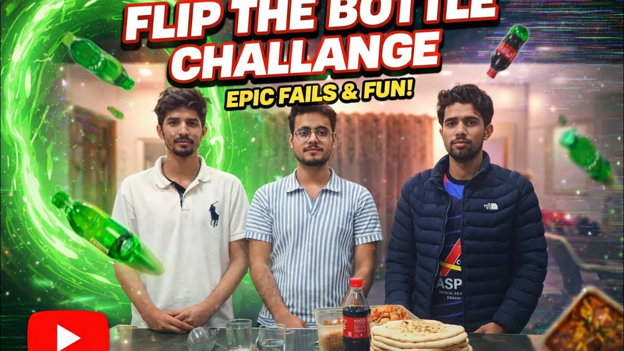 Day 5 | Our challange 5 | flip the bottle and eat | USU challanger